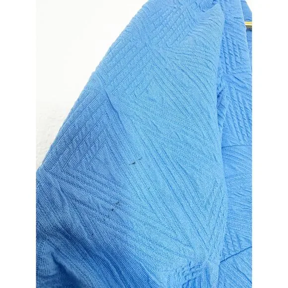 Free People Violet Mini Dress Size Large Sky Blue Puff Sleeve Babydoll Coquette - Picture 9 of 14